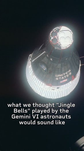 In December 1965, the crew of Gemini VI made the first musical interlude from space. They pretended to see a “satellite going from north to south, probably in polar orbit” 🎅and started playing Jingle Bells on a harmonica and bell set. | National Air and Space Museum, Smithsonian Institution