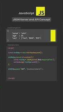 JSON Server and API Concept
