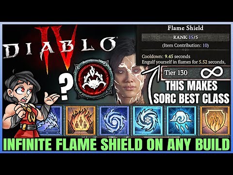 Diablo 4 - Sorcerer is BROKEN Now - How to Have INFINITE Flame Shield On EVERY Build - Best Guide!