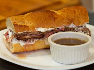 French Dip Steak Sandwiches with Horseradish Sauce