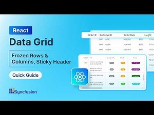 React Data Grid: Frozen Rows & Columns, Sticky Header Feature Walkthrough