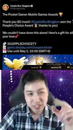 NEW CODE 2022PPLSCHOICETY game.devplay.com/coupon/ck/en #crk #c #cookierunkingdom #crkcodes #cookierunkingdomcodes #streamer #stream