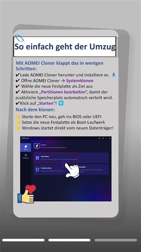 Speicher voll & PC langsam? 😱 Zeit für Windows auf neue Festplatte umziehen!#windows #system #clone