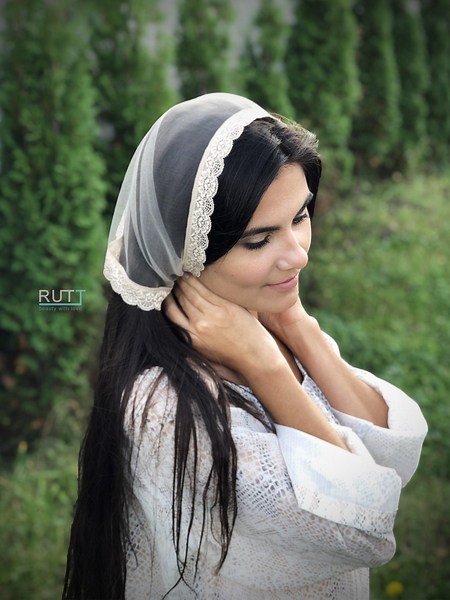 Soft Christian Mantilla With Lace Church Head Covering Orthodox Veil Catholic Veil Church Ead Wrap or Chapel Veil Mantilla for Pray - Etsy