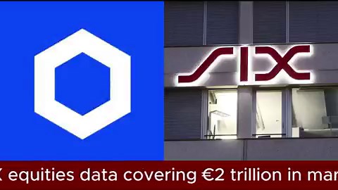 Chainlink brings SIX equities data covering €2 trillion in market cap onchain SIX exchange has partnered with @Chainlink to bring equities data onchain. The data covers Swiss and Spanish markets, worth over €2 trillion in market cap, now accessible via DataLink. This marks the first time such large scale equities data is available on blockchain. Over 2,600 applications across 75 plus blockchains can access this data. The move opens doors for tokenized products and compliant DeFi use cases. Devel
