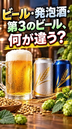 ビール・発泡酒・第3のビール、何が違う？【意外と知らない】