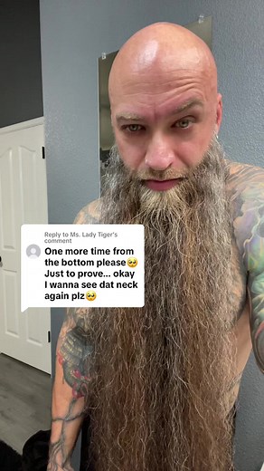 Replying to @Ms. Lady Tiger How’d I do? 😁 #fyp #beard #bearded #tattoo #necktattoo #iloveallofyou