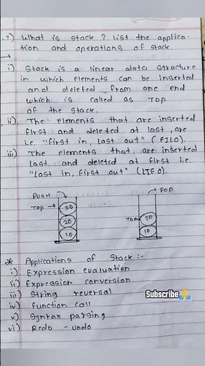 Stack & Operations of stack in Data structure || #shirts #stack #datastructures 📕