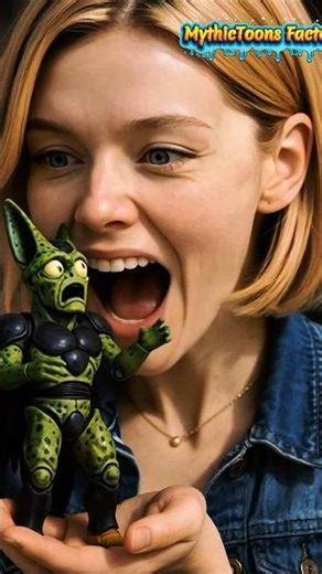 Android 18 finally got her revenge on cell by eating him ! #dragonball #Android18eatscell #shorts