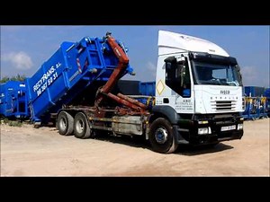 Carga y descarga de compactador de residuos