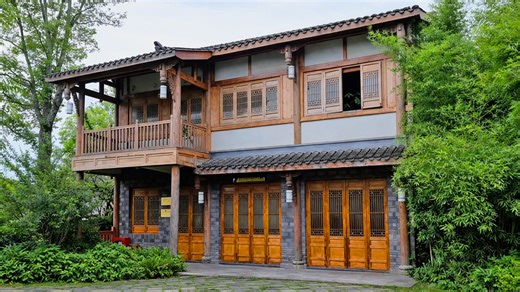 A two story village house preserved in China