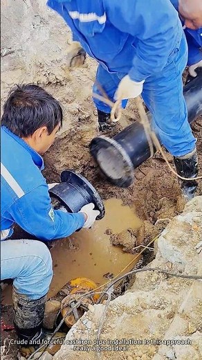 Crude and forceful cast iron pipe installation: Is this approach really a good idea?