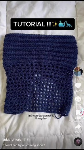 Sorry this took so long i tried my best😭 but lmk if you have any questions Pattern ⬇️. Chain 90 Row 1: Hdc in every stitch chain one at the end and turn Row 2-7: hdc in back loop of every stitch chain one turn reprat Row 8: Chain 3 to turn Mesh: skip two stitches double crochet into third stitch, chain one Chain 3 to turn Row 9-14: dc into the line of the below stitch (should be just skipping one chain) chain one, repeat . . Slip stitch one row at the top of the stich. .