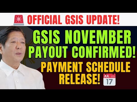 📅 GSIS Confirms November 2025 Payment Schedule — Full Details Released!