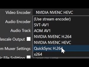 OBS 29.1.1 - Intel Quicksync (QSV) HEVC H265 Missing / Disappeared