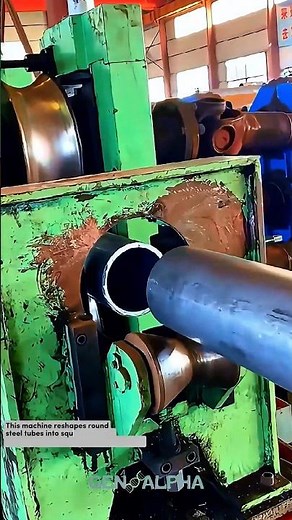 Tube Reshaping: Round to Square via Roll Forming #manufacturing