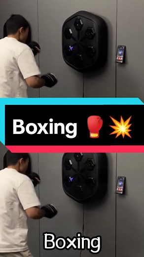 Boxing machine so cool 😎 #fitnessmotivation #fitness #boxingtraining #boxingmachine #punchmachine #musicalboxing