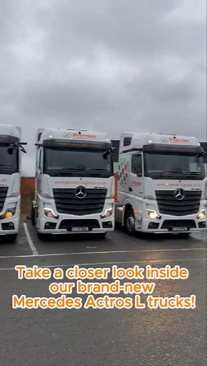 Take a closer look inside our brand-new Mercedes Actros L trucks! 🚚🔍 From their cutting-edge technology to their enhanced driver comfort, these trucks are packed with features designed to improve efficiency and sustainability. We’re proud to invest in the future of logistics with vehicles that not only deliver top performance but also contribute to a greener tomorrow. Watch the full tour and see how these trucks are set to elevate the Premier Logistics experience! #PremierLogistics #MercedesAc