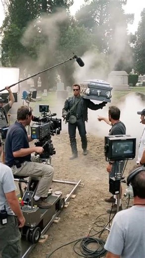 Behind-the-scenes moments from the making of the Terminator #terminator​ #moviemaking​ #behindthesc