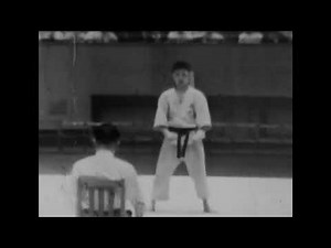 1959.Japanese karate master. Olympian.Takayuki Mikami.Hirokazu Kanazawa.1950s sports.