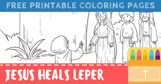 Jesus Heals the Leper Coloring Pages for Kids