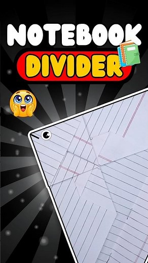 Shocking Notebook Divider Tutorial 😱📒 #shorts #paper #craft #diy #paperart #origami #notebook #hack