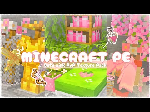 BEST Pink PVP texture pack 💖 Minecraft Bedrock/MCPE‧₊˚