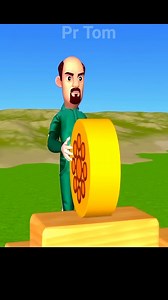 3.4M views · 10K reactions | Squid Game Challenge Wooden Wheels Rolling Dalgona Candy #comedy #scary #funny #animation | Pr Tom | Facebook