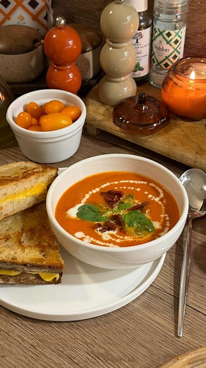 5M views · 504K reactions | Tomato soup with cheese toast – my fav...