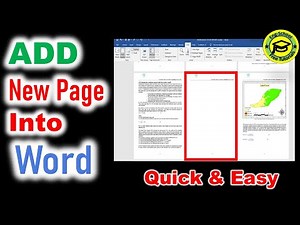 How to add a new page in Microsoft Word? | Insert New Page