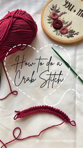 Saniya & Nabeela | Crochet Designers on Instagram: "✨ Stitch Series: The Crab Stitch ✨ Ready to give your edges a clean, polished finish with attitude? The crab stitch also known as the reverse single crochet creates a beautiful, twisted rope-like border that instantly elevates any project. Perfect for edging blankets, bags, tops, and anything that needs that final wow factor! 🦀💫 🎥 Tap to watch the step-by-step tutorial and stitch along with me! Tell us in the comments: Which stitch has been 
