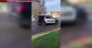 Newman police surprise slain officer's son with mini patrol car