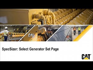 SpecSizer - Select Generator Set Page