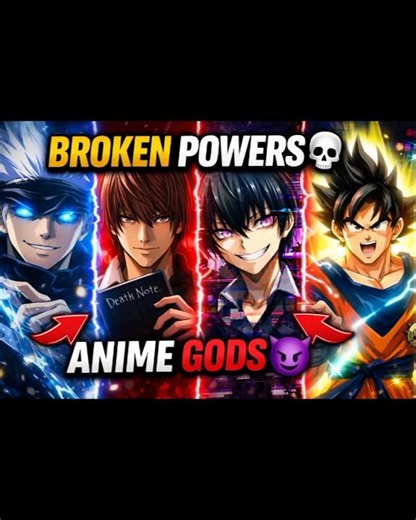 Broken Anime powers #anime #jjk #gojo # Death note #otaku #naruto