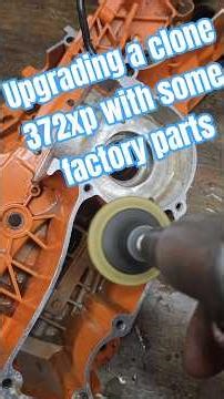a quick how to on upgrading a 372 clone with factory crank bearings. crank shaft oil pump and coil.