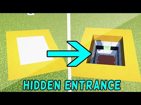 3X3 TRAP DOOR HIDDEN ENTRANCE - Minecraft Redstone Tutorial