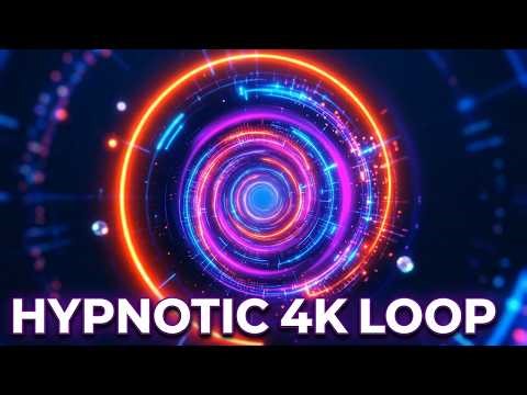 4K Abstract Vortex | Blue Purple Orange 1 Hour Loop