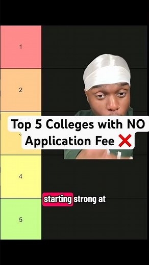Ranking the TOP 5 Colleges with NO Application Fee (perfect for low income students!!) #collegeapps