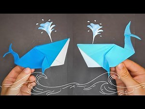 Origami Whale 🐋 How to fold a paper whale