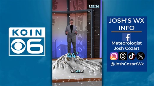 Major temp inversion seen around Mt. Hood Wednesday