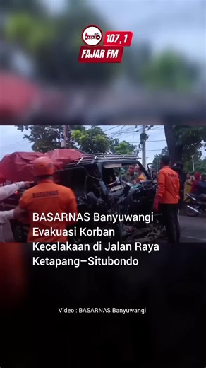 Banyuwangi, 10 Januari 2026 — Kantor Pencarian dan Pertolongan (Kansar) Banyuwangi melaksanakan Operasi SAR kecelakaan lalu lintas akibat tabrakan antara mobil pick up box dan truk angkutan barang di Jalan Raya Ketapang–Situbondo, Kecamatan Kalipuro, Kabupaten Banyuwangi, Sabtu (10/1) dini hari. Kepala Kansar Banyuwangi, I Made Oka Astawa, S.H., M.Si, mengatakan pihaknya menerima laporan pada pukul 04.32 WIB terkait adanya korban terjepit di dalam kendaraan. “Kecelakaan terjadi sekitar pukul 04.