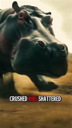Why 100 men vs 1 hippo isn't close #shorts #wildlife