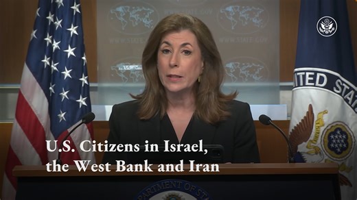 45K views · 763 reactions | Department Spokesperson Tammy Bruce directs U.S. citizens in Israel, the West Bank, and Iran to visit travel.state.gov for important updates, including a crisis intake form. | U.S. Department of State | Facebook