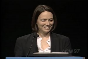 In her speech at ACM97, Artificial Intelligence Scientist Pattie Maes imagined the possibilities of "Intelligence Augmentation" and emphasized the importance of having trust between human and computer. How far are we now from the future she envisioned? Watch the full video here: https://bit.ly/3LVIwAV #75YearsofACM | ACM - Association for Computing Machinery