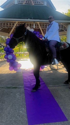 Prom 2025 he the first to ride up on a horse for prom send off | Dreadhead Cowboy