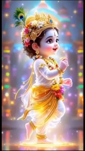 Cute Baby Krishna AI Art: Divine Bliss Animated #shorts