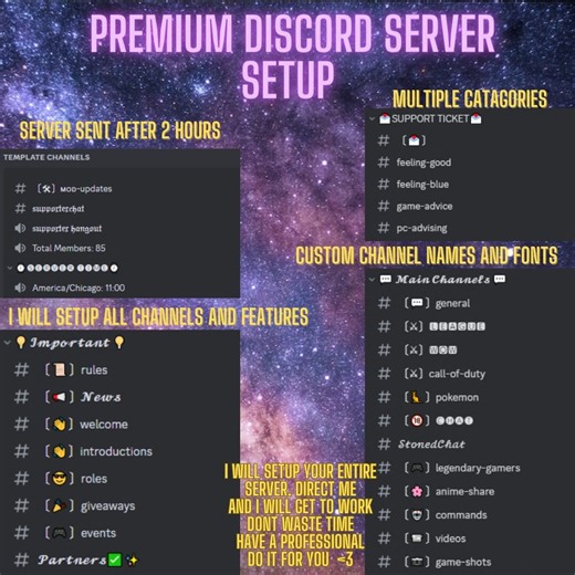 Custom Discord Server Setup | Channels, Roles, Bots, Moderation & Automation - Etsy