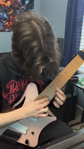 Luke Jeansonne 🗿 on Instagram: "Here’s the camera audio to yesterdays post, just because I know some of you guys enjoy the camera audio stuff 🗿 And yes, I set my metronome to 3/16 and counted this entire section in groups of 3 16th notes every beat at 230 bpm because trying to count normally in 4/4 was too difficult with the beats that the repeats landed on 😭 but I still made it work #ringsofsaturn #lucasmann #aliencore #guitar #deathcore"