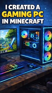Minecraft me Craft a Gaming Pc 😲 #minecraft #mcpc #shorts