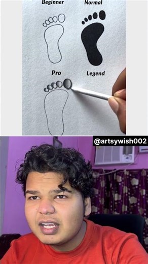 Feet Drawing Tutorial ... 🦶 😮!#shorts